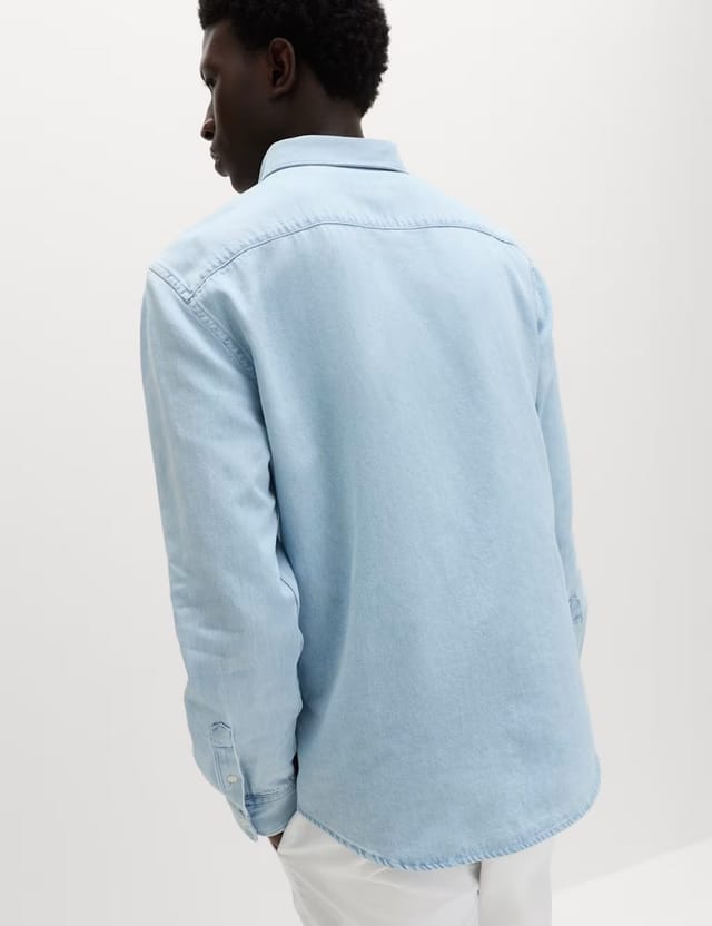 Marks & Spencer M&S Denim Shirt Light Blue - 3