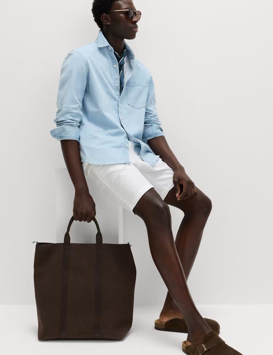 Marks & Spencer M&S Denim Shirt Light Blue - 4