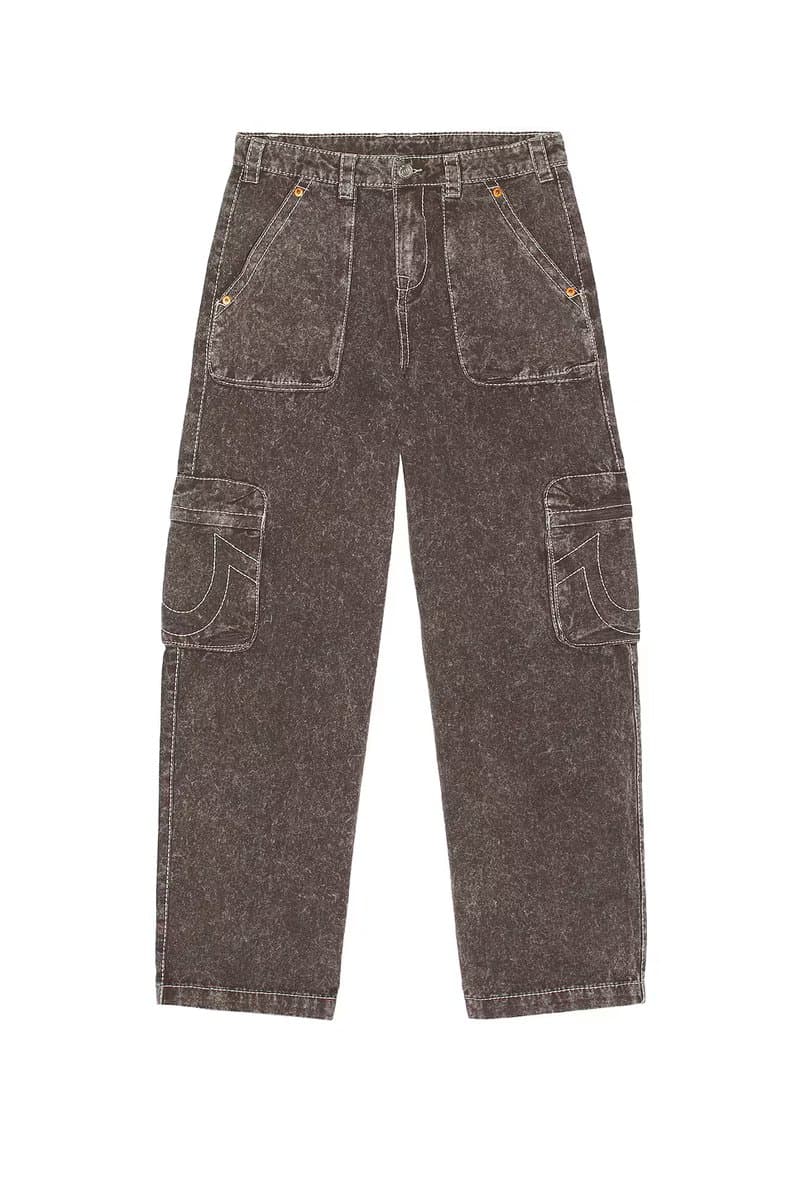 revolve Revolve Big T Fashion Cargo Pant in Brown Acid Wash