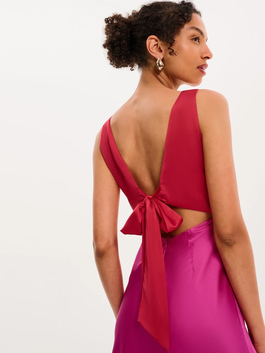 OMNES Maggy Dress in Red and Pink - 2