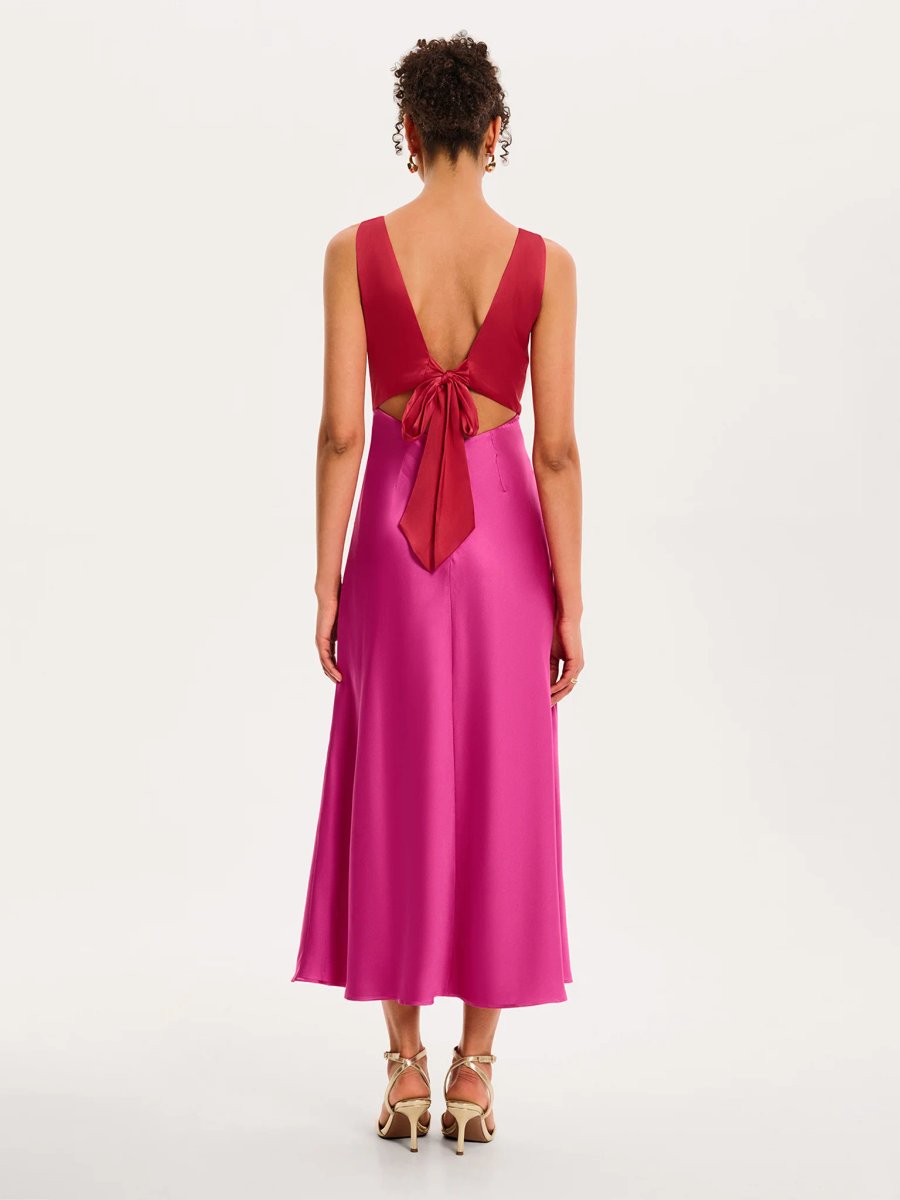 OMNES Maggy Dress in Red and Pink - 3