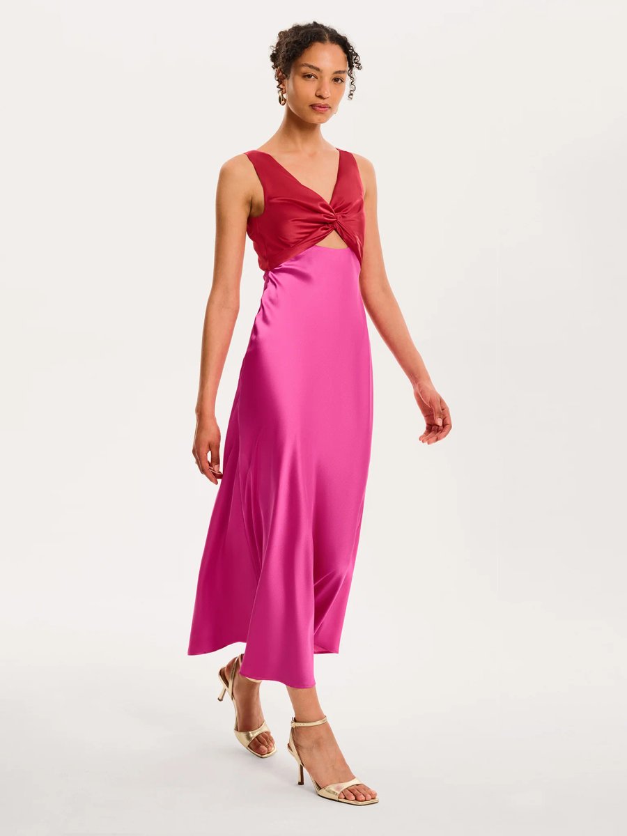 OMNES Maggy Dress in Red and Pink - 4