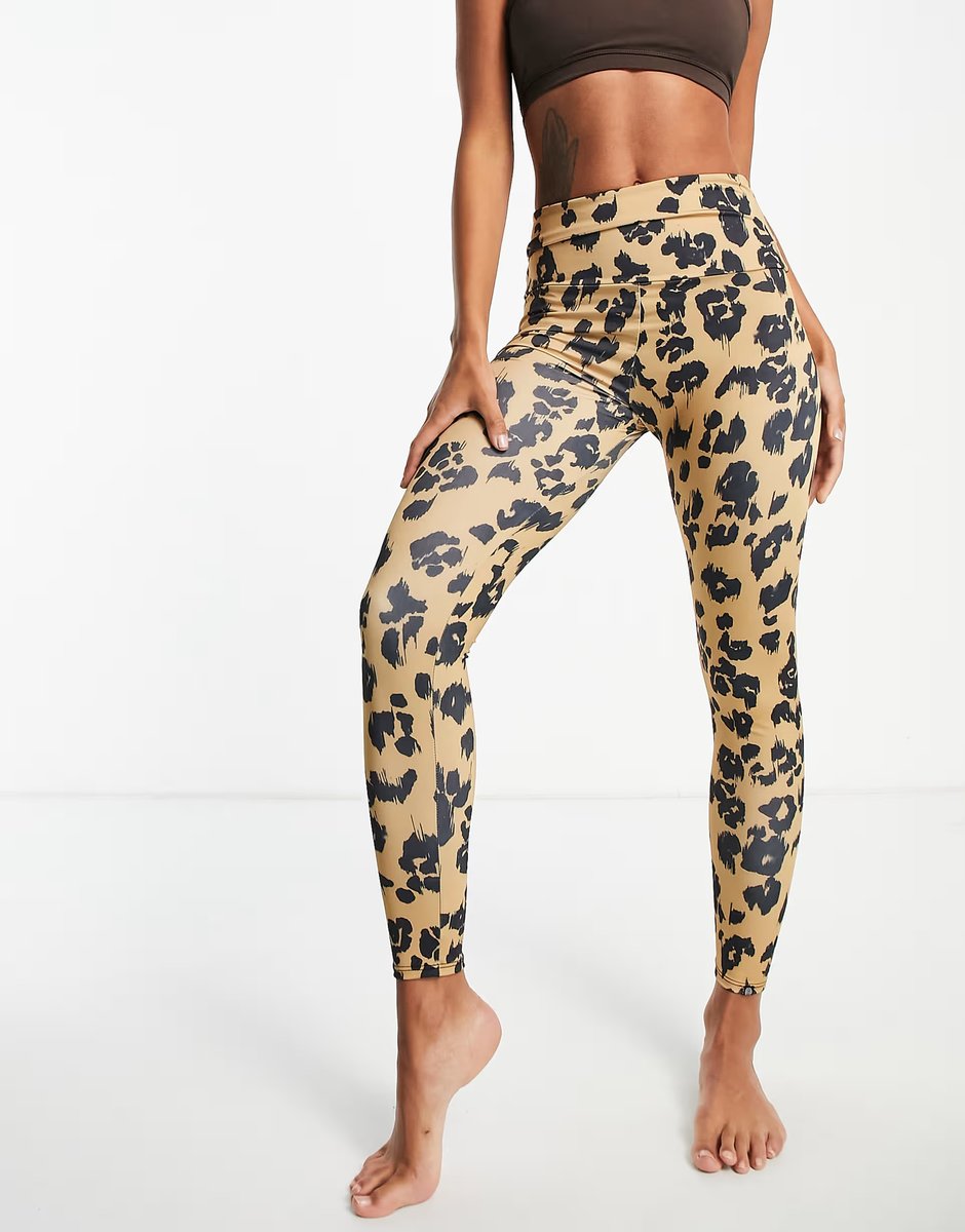 ASOS Onzie high waisted leggings in leopard print exclusive to ASOS  - 4