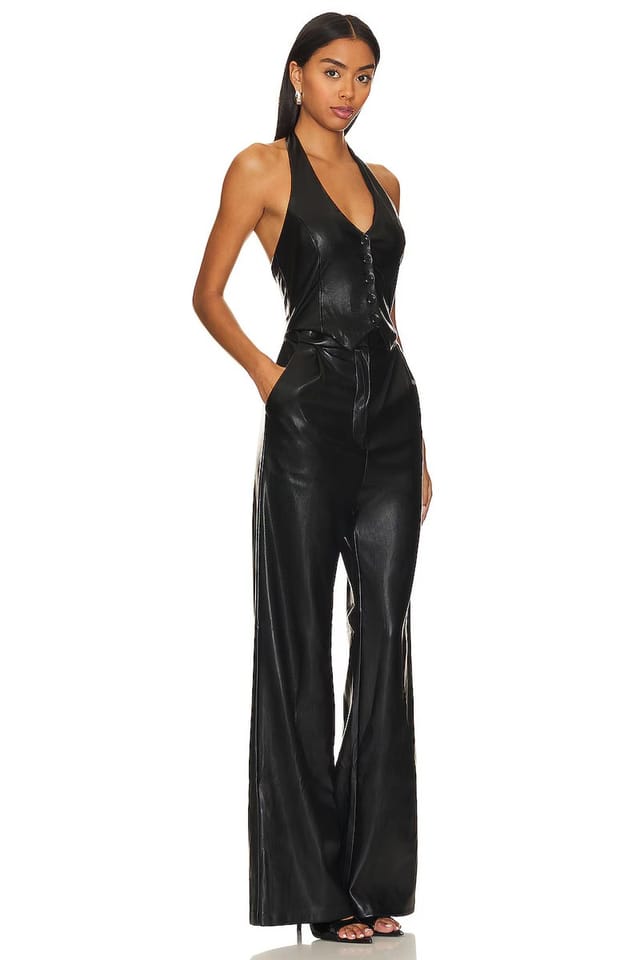 revolve X Revolve Isadore Faux Leather Jumpsuit - 2