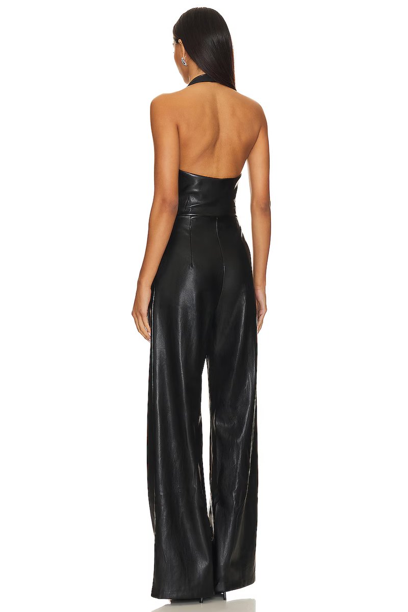 revolve X Revolve Isadore Faux Leather Jumpsuit - 3
