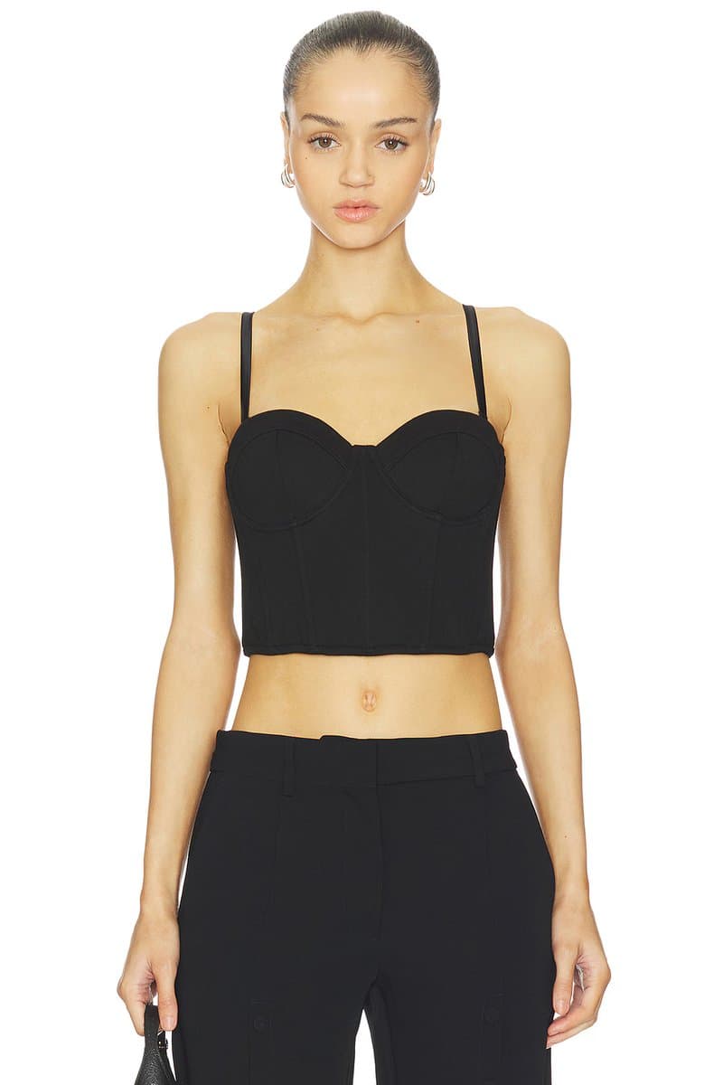revolve Revolve Cropped Hamptons Top in Black