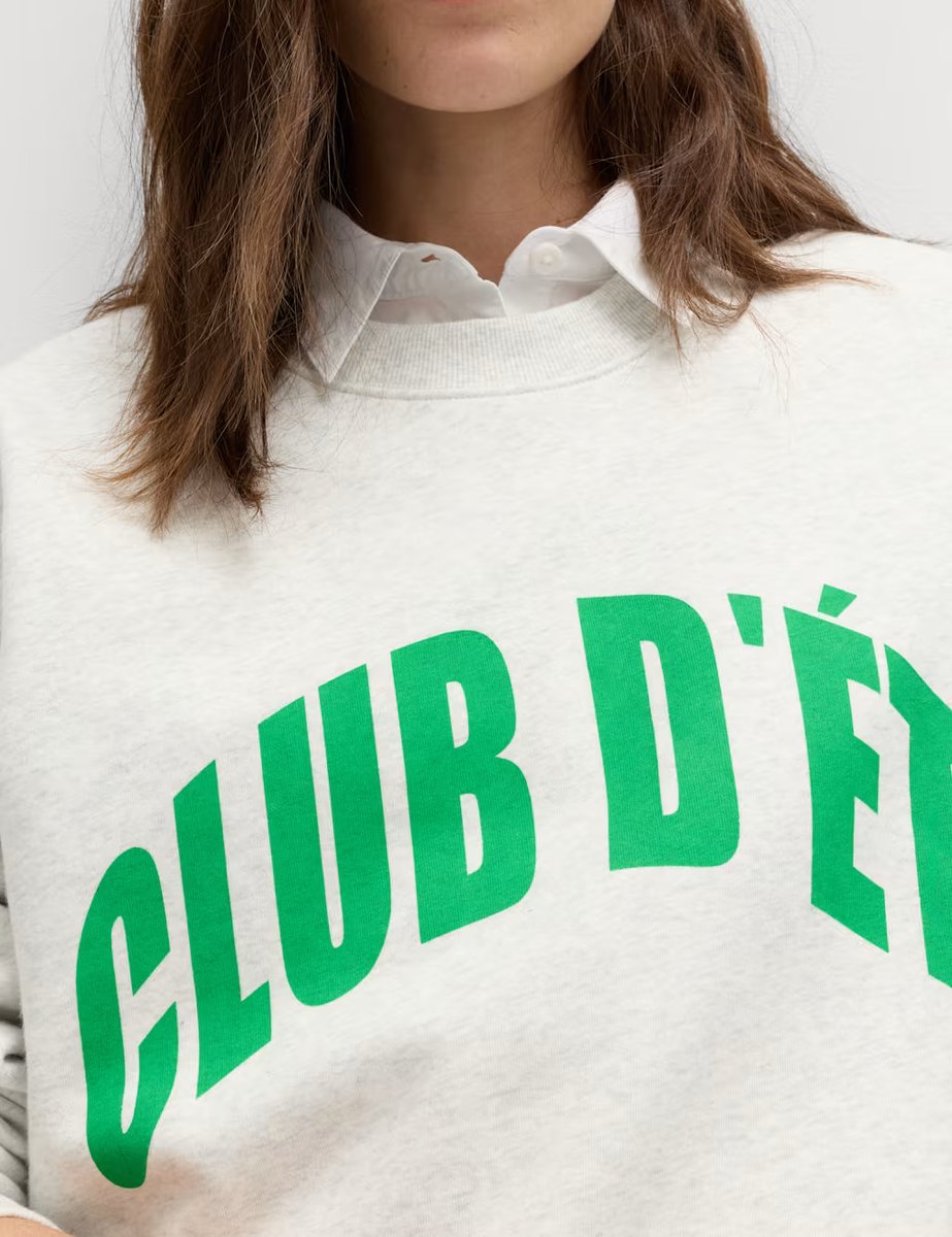 Marks & Spencer M&S Cotton Rich Slogan Sweatshirt Grey Mix - 2