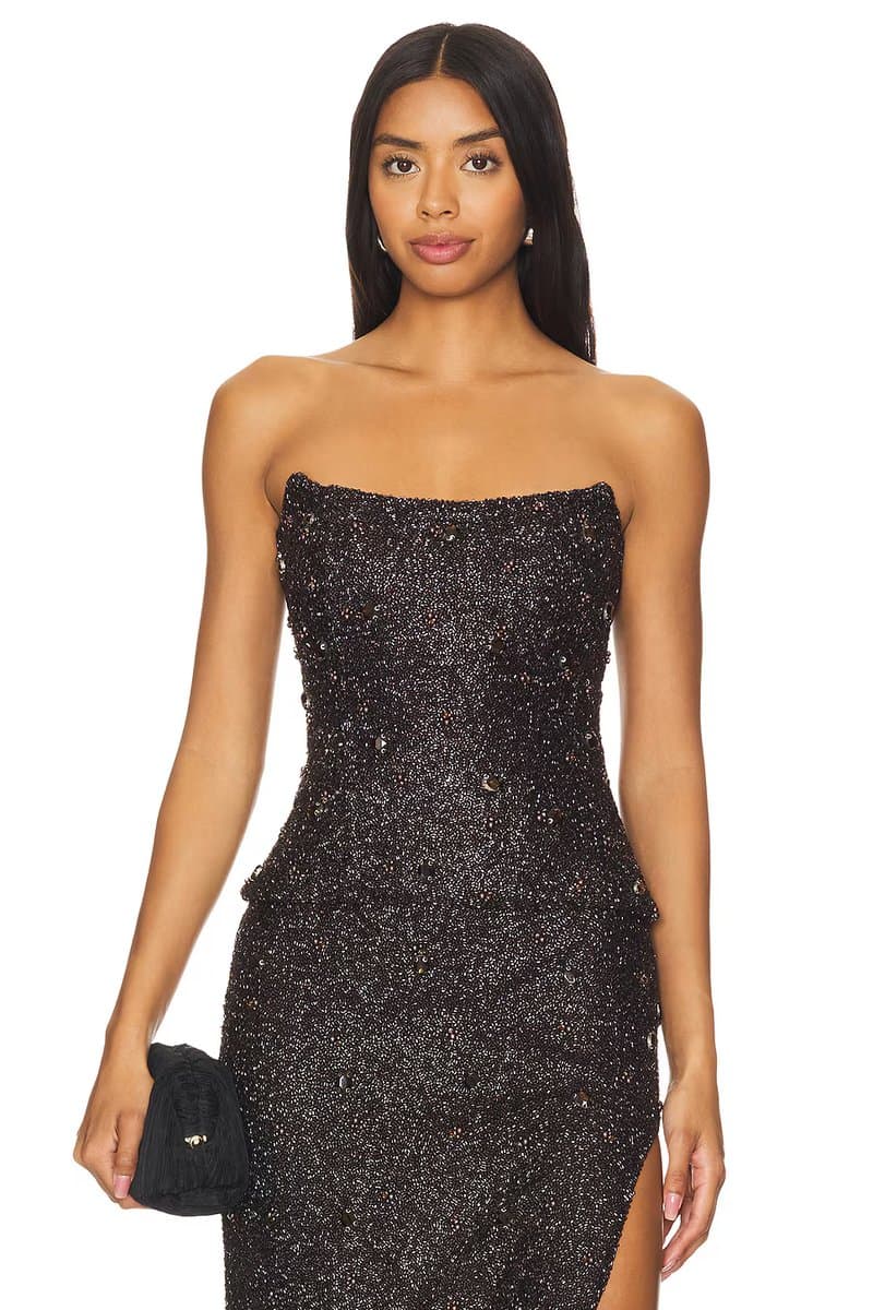 revolve Mesh Strapless Top