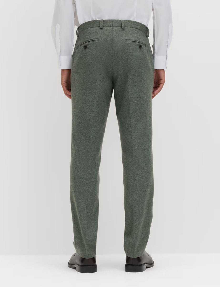 Marks & Spencer M&S Tailored Fit Italian Wool Rich Suit Trousers Green - 4