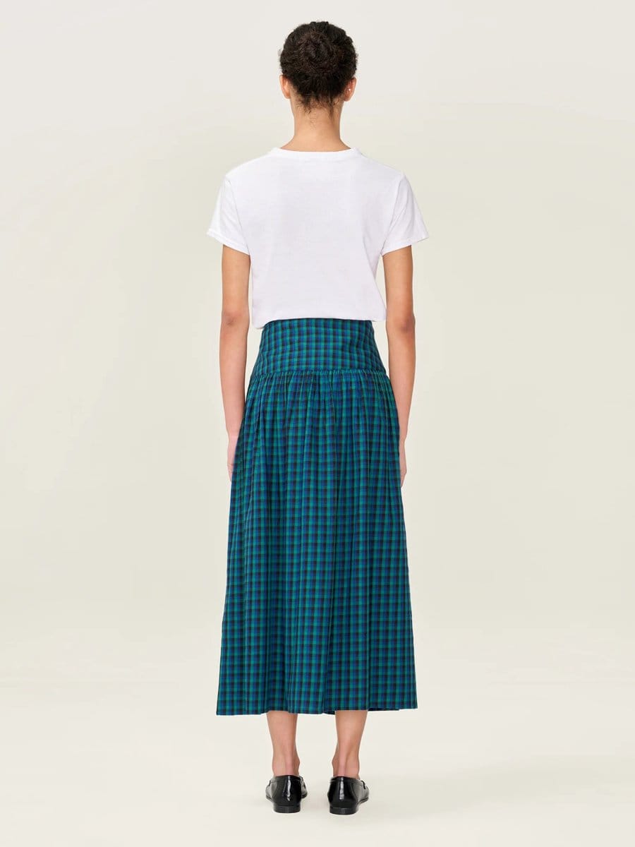 OMNES Ferris Skirt in Blue and Green - 4