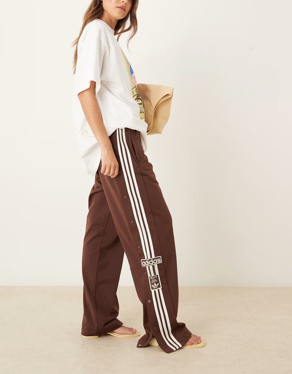 ASOS adidas Originals Adibreak track pants in brown