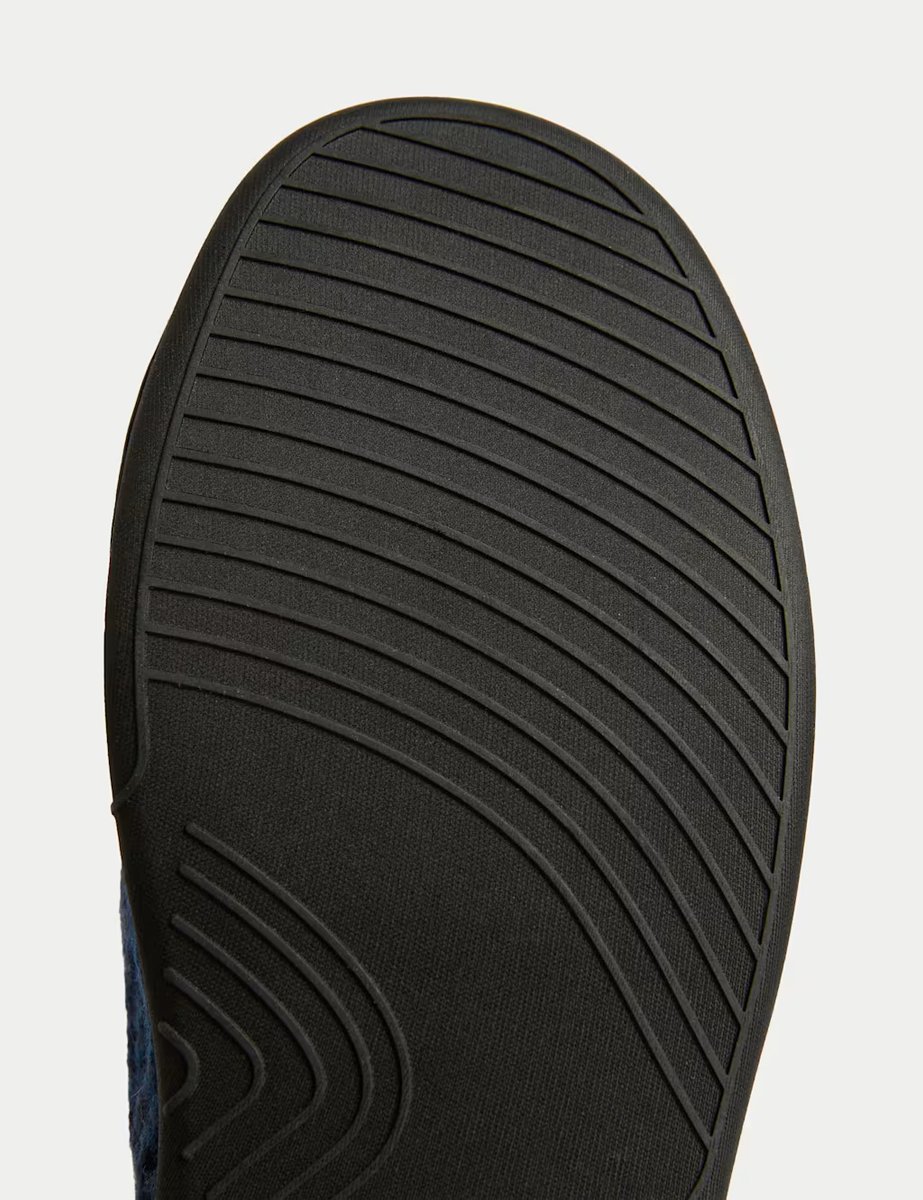 Marks & Spencer M&S Knitted Slipper Boots with Freshfeet™ Navy - 3