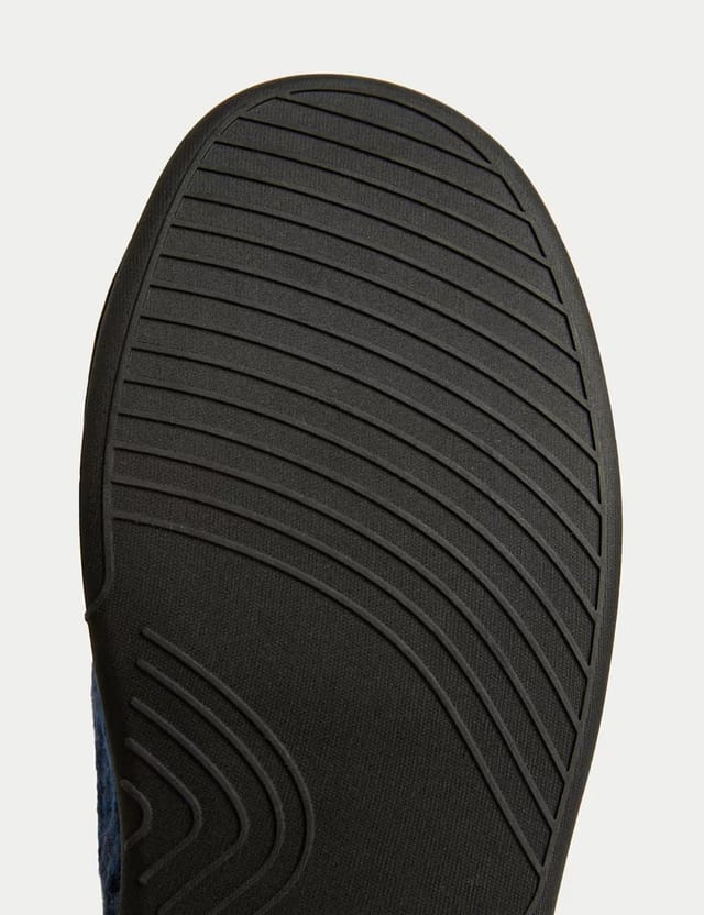 Marks & Spencer M&S Knitted Slipper Boots with Freshfeet™ Navy - 3