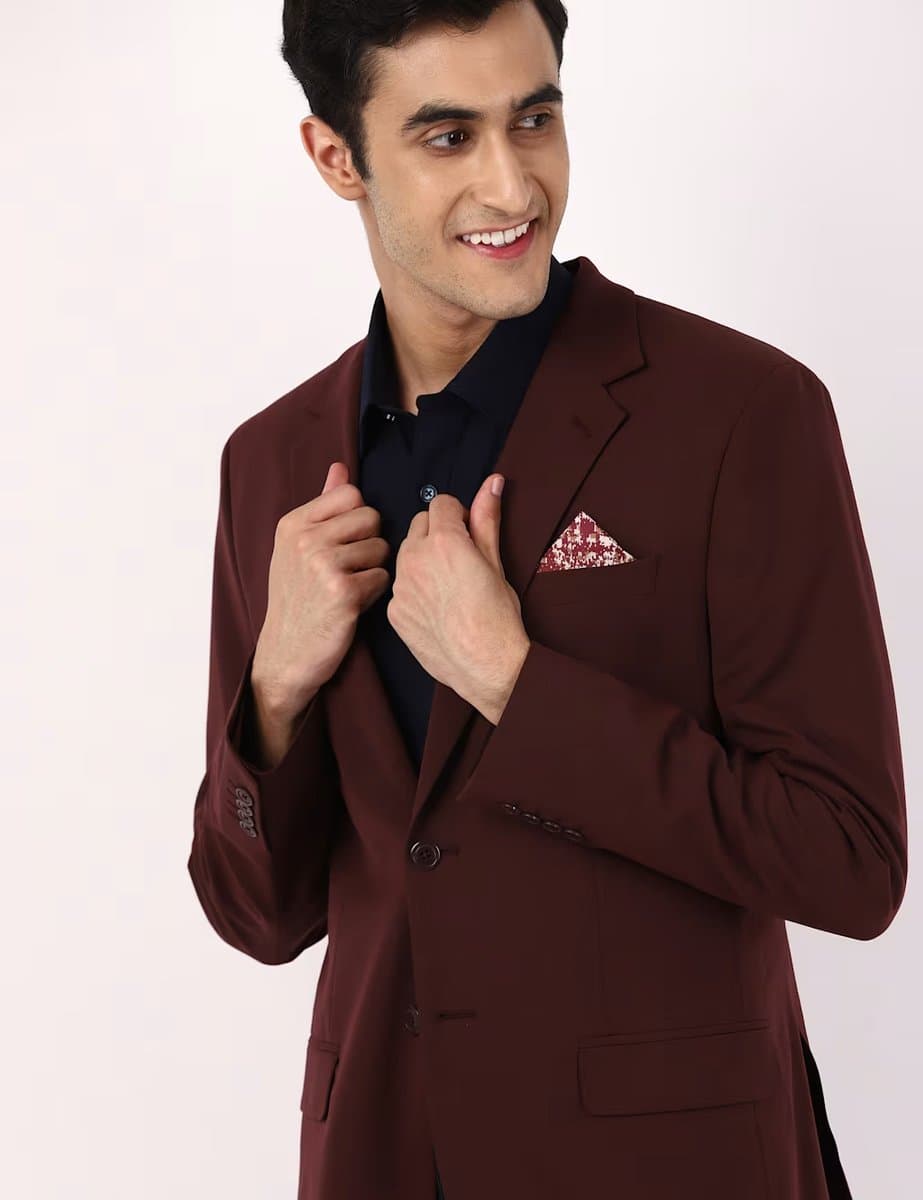 Marks & Spencer M&S Stretch Skinny Blazer in Burgundy