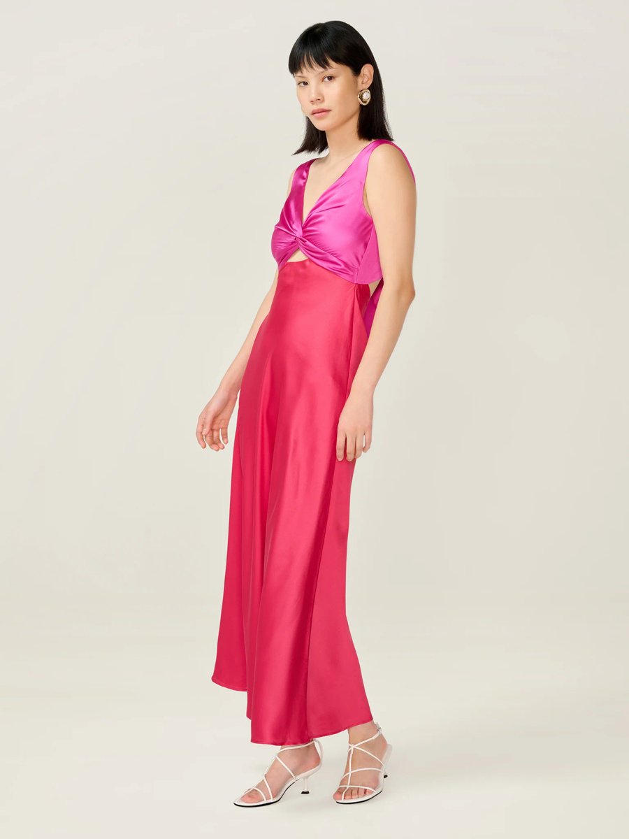 OMNES Maggy Dress in Pink and Red - 3