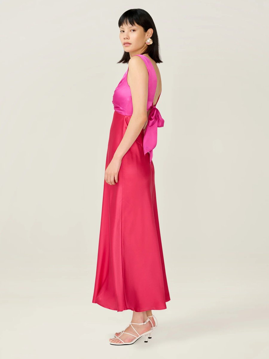 OMNES Maggy Dress in Pink and Red - 4