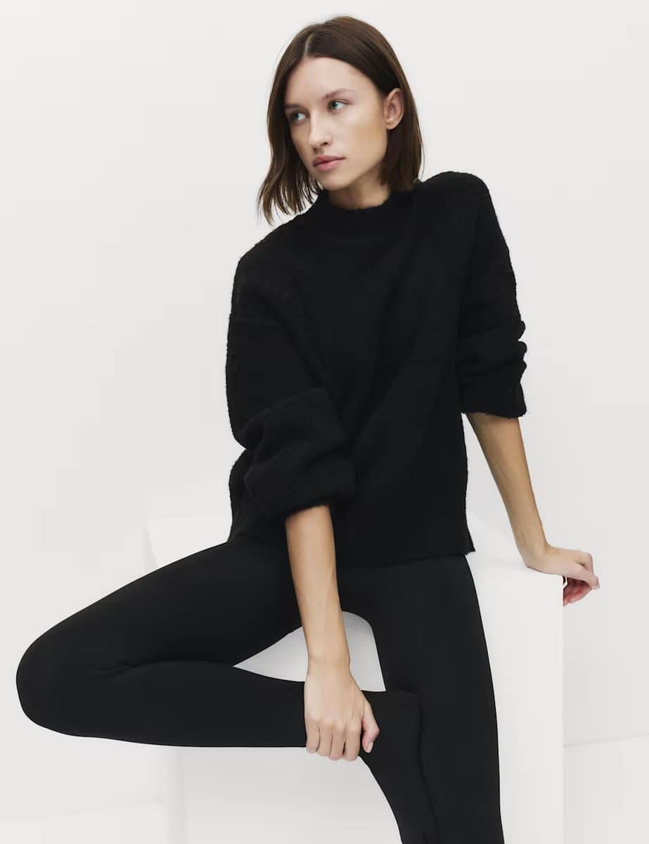 Marks & Spencer M&S 250 Denier Velour Lined Tights Black