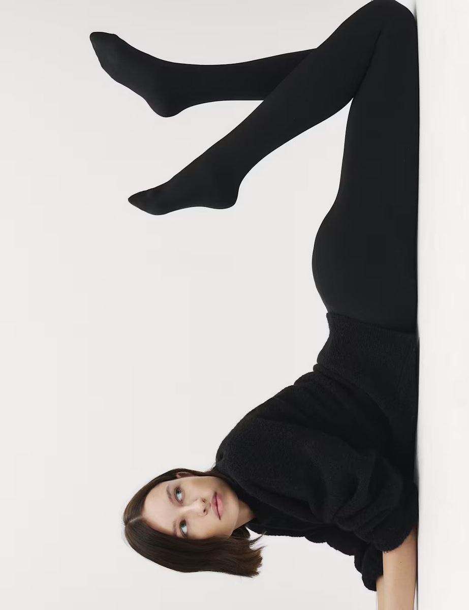 Marks & Spencer M&S 250 Denier Velour Lined Tights Black - 2