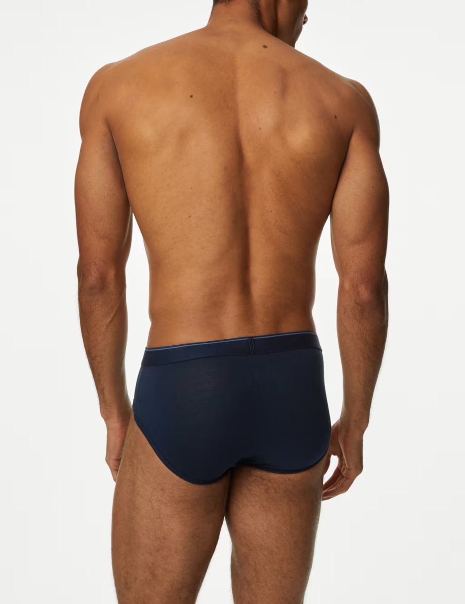 Marks & Spencer M&S 5 Pack Cotton Stretch Cool & Fresh™ Briefs Denim Mix - 2