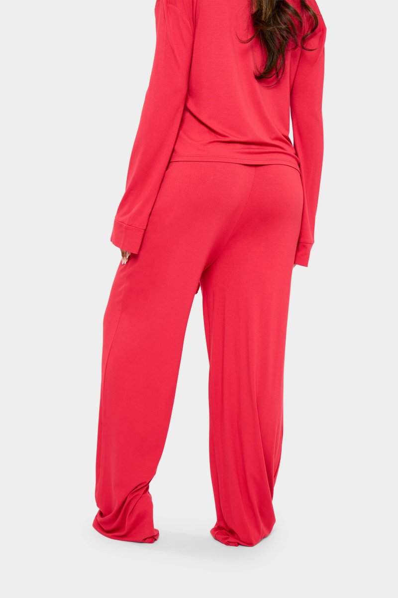 Kaiia Kaiia Supersoft Slouchy Pyjama Trousers Red - 4