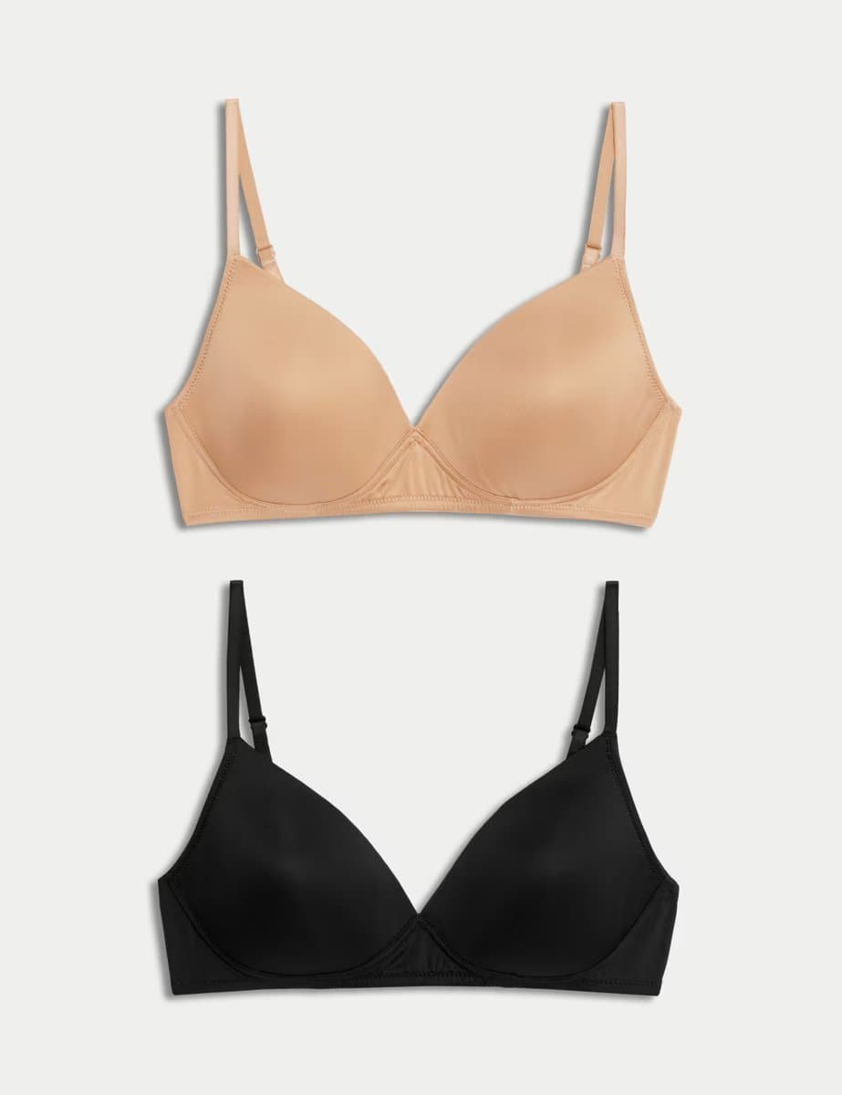 Marks & Spencer M&S 2 Pack Non Wired First Bra Rich Amber