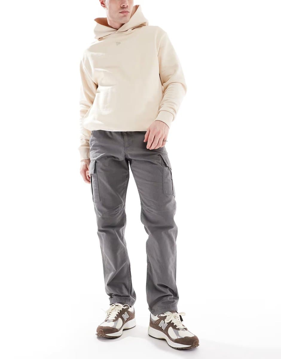 ASOS Jack & Jones loose fit cargo trouser in dark grey