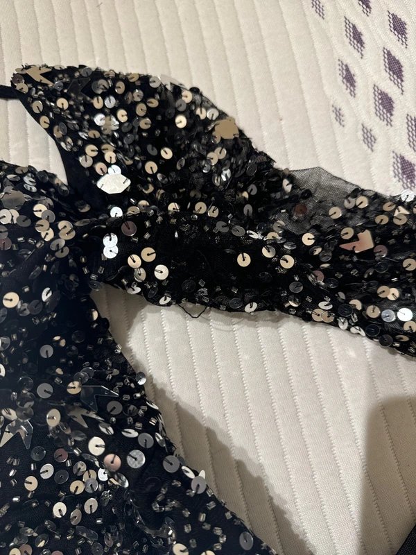 ASOS ASOS Luxe Tulle Hem Embellished Skater Dress - 3