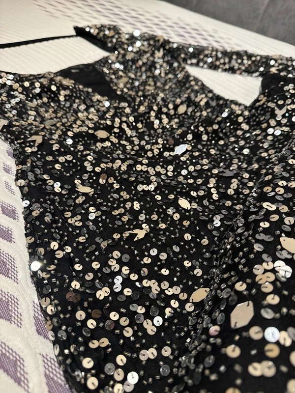 ASOS ASOS Luxe Tulle Hem Embellished Skater Dress - 4