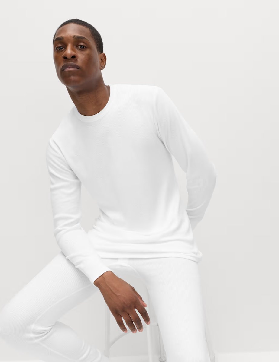 Marks & Spencer M&S Heatgen™ Medium Thermal Long Sleeve Tops White - 2