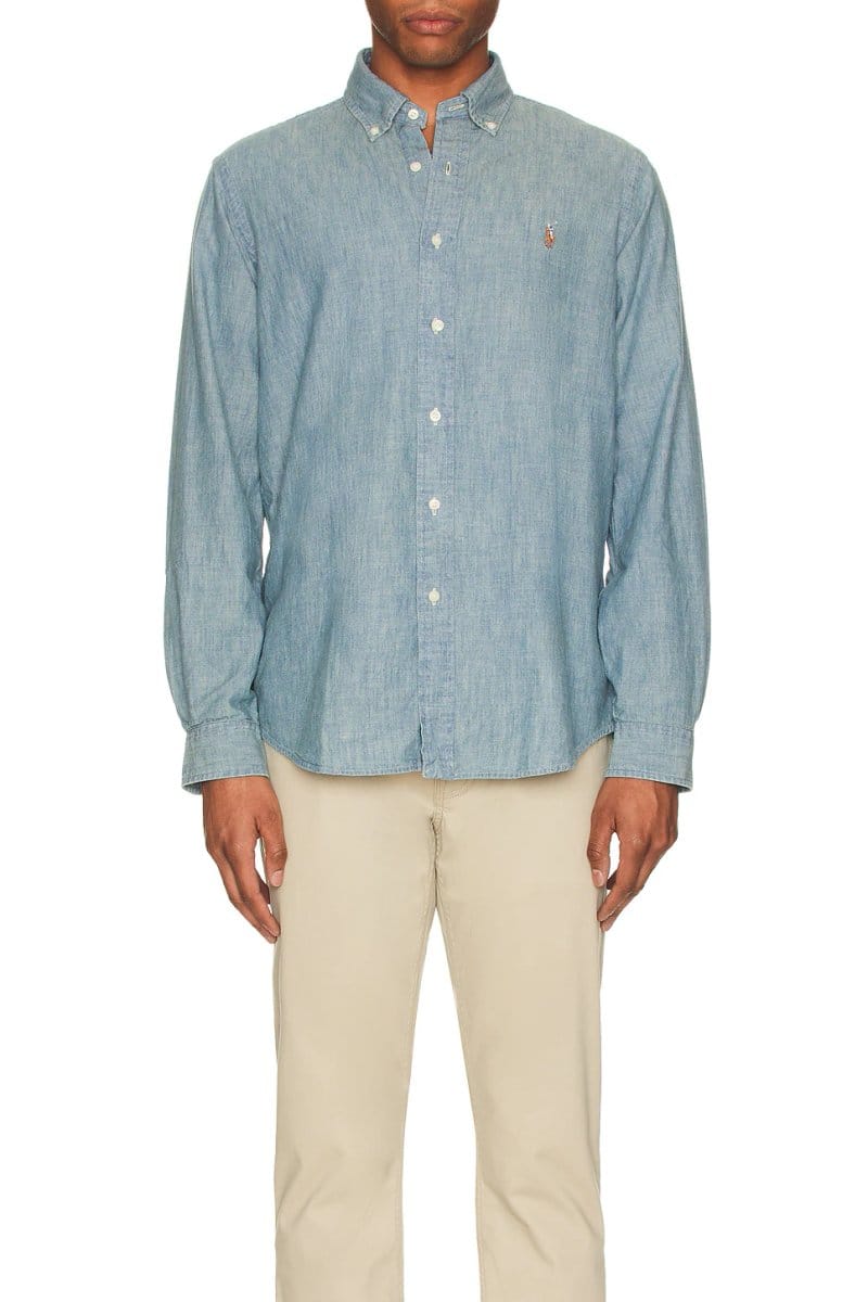 revolve Denim & Chambray Sport Shirt - 4