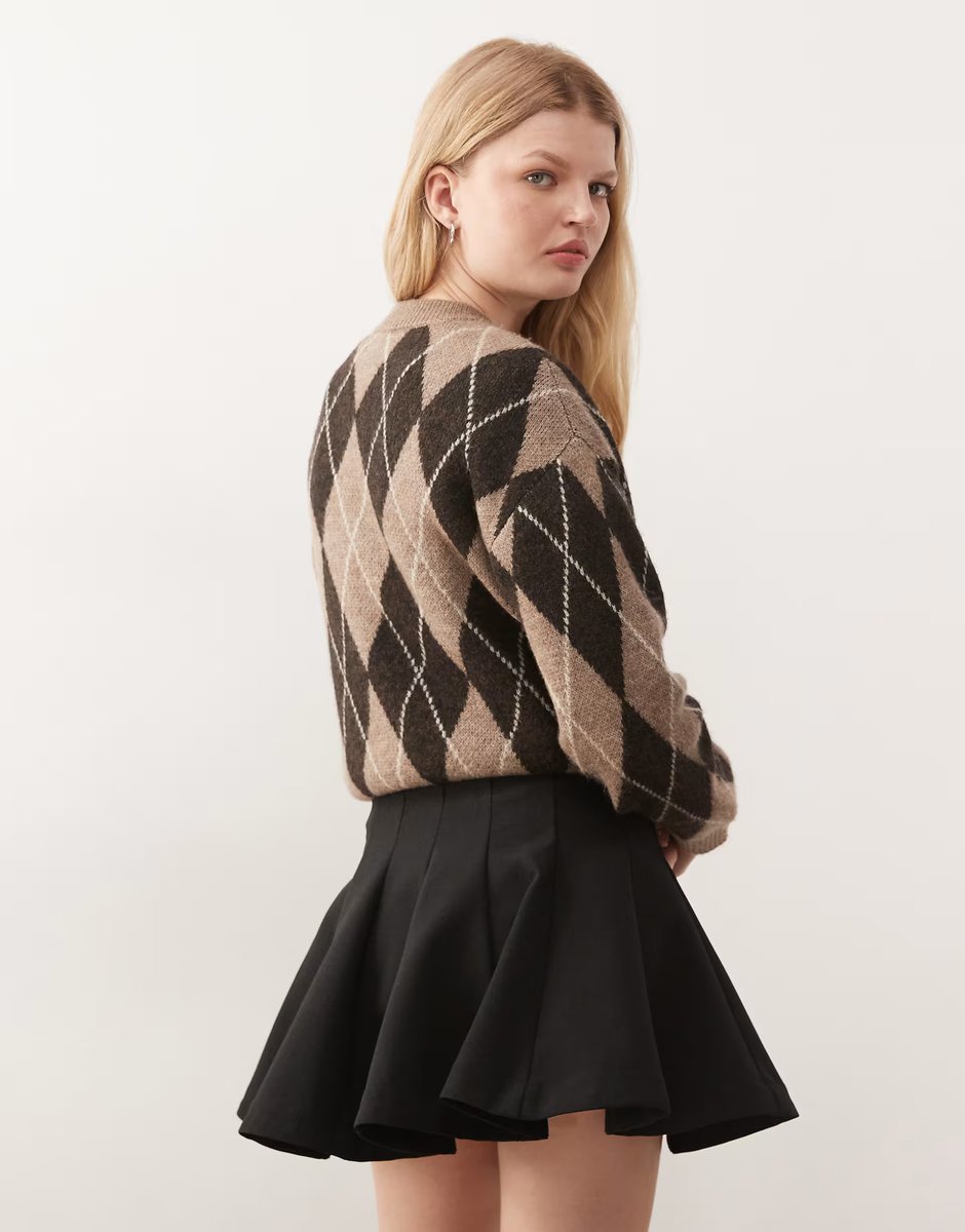 ASOS Monki structured mini skirt in black - 4