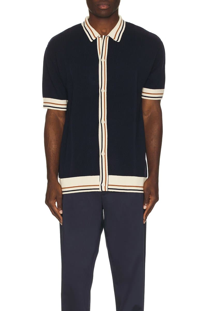 revolve Stevie Waffle Ribbed Knit Polo