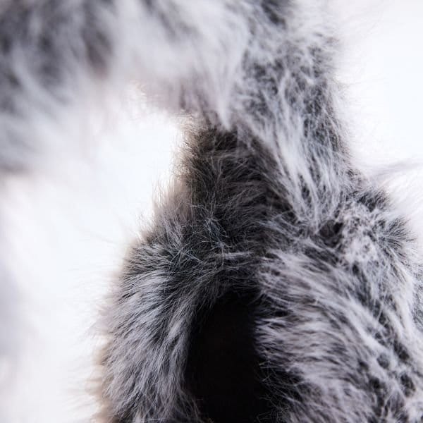 EGO Chunky Oversized Earmuffs In Grey Faux Fur, Women's Size UK One Size - 2