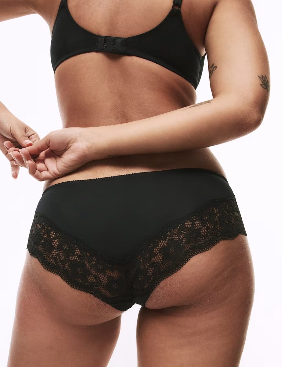 Marks & Spencer M&S 3pk Lace Trim Brazilian Knickers Black - 4