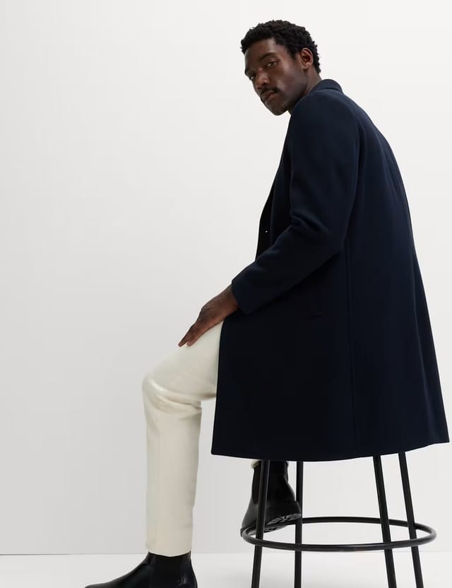 Marks & Spencer M&S Revere Overcoat Navy - 2