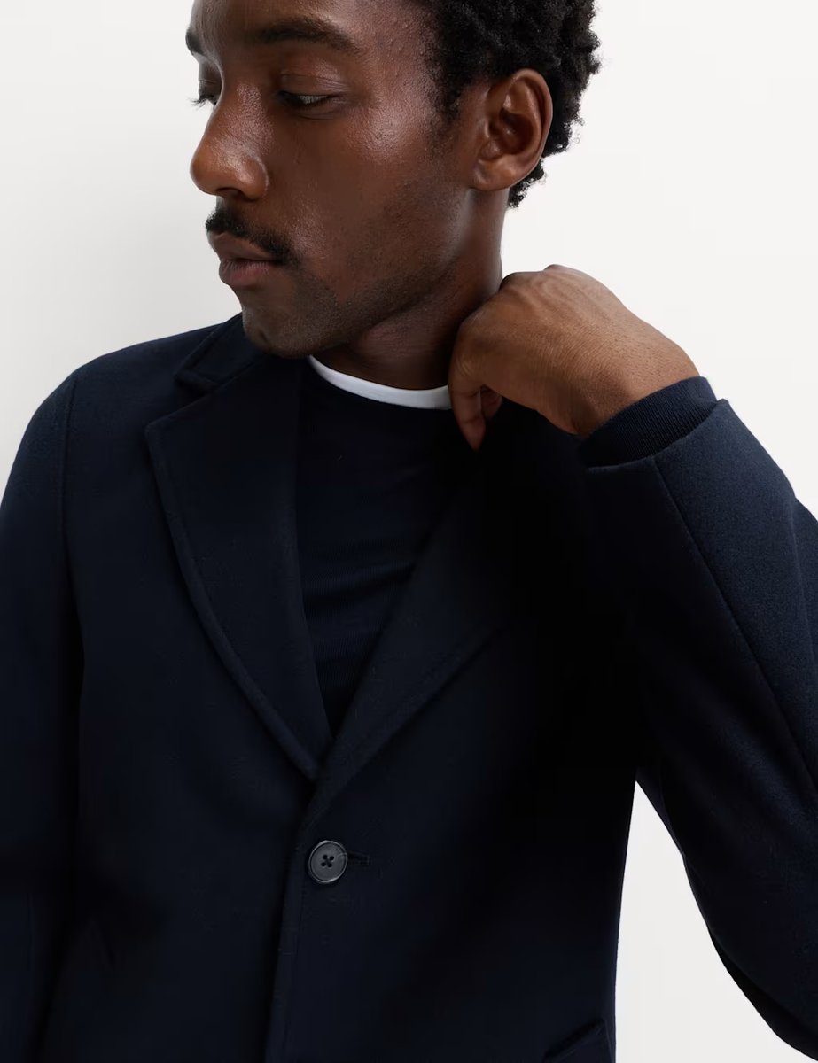 Marks & Spencer M&S Revere Overcoat Navy - 4