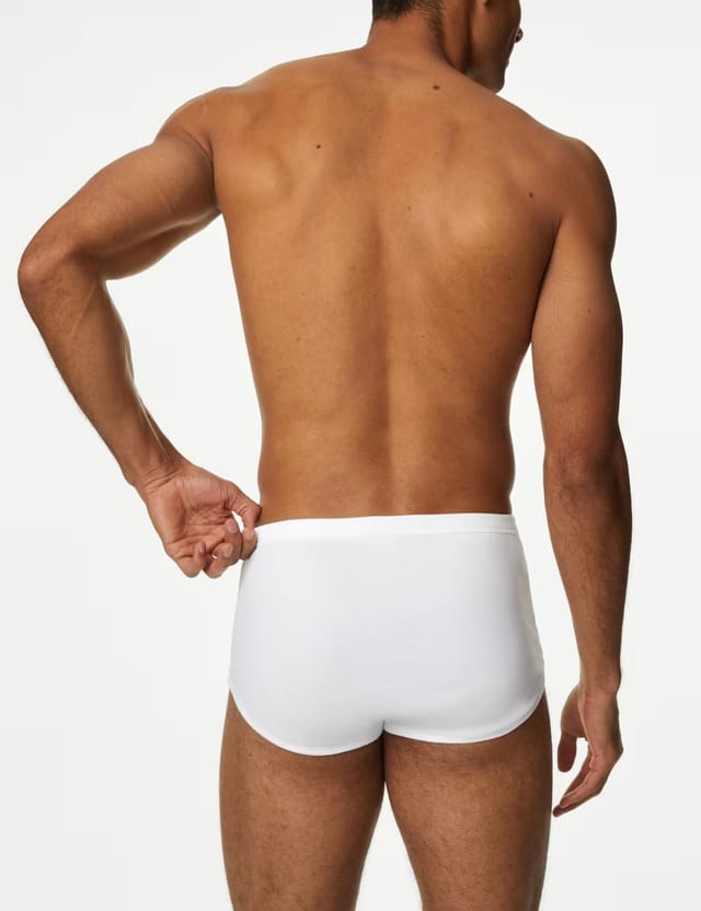 Marks & Spencer M&S 3 Pack Pure Cotton StayNew™ High Waist Briefs White - 2