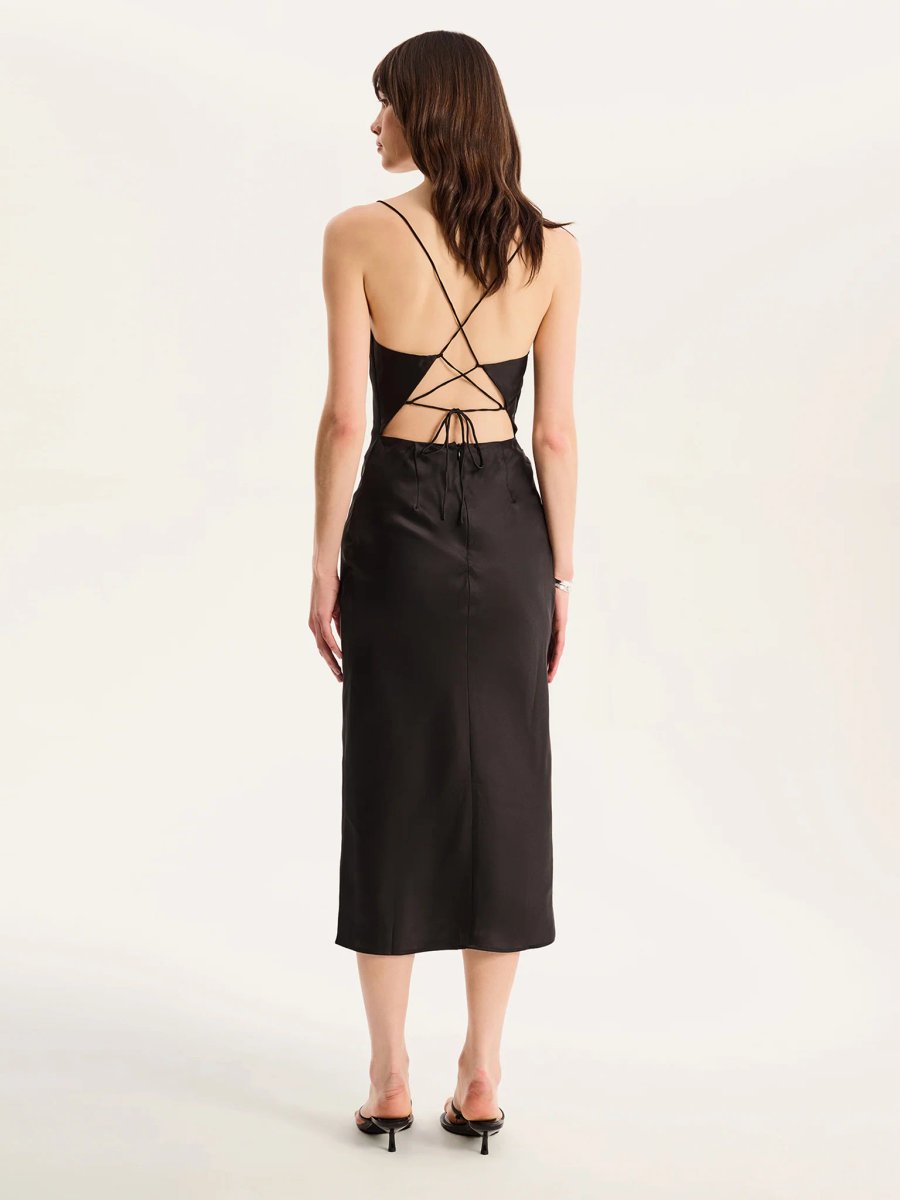 OMNES Riviera Midi Dress in Black - 4