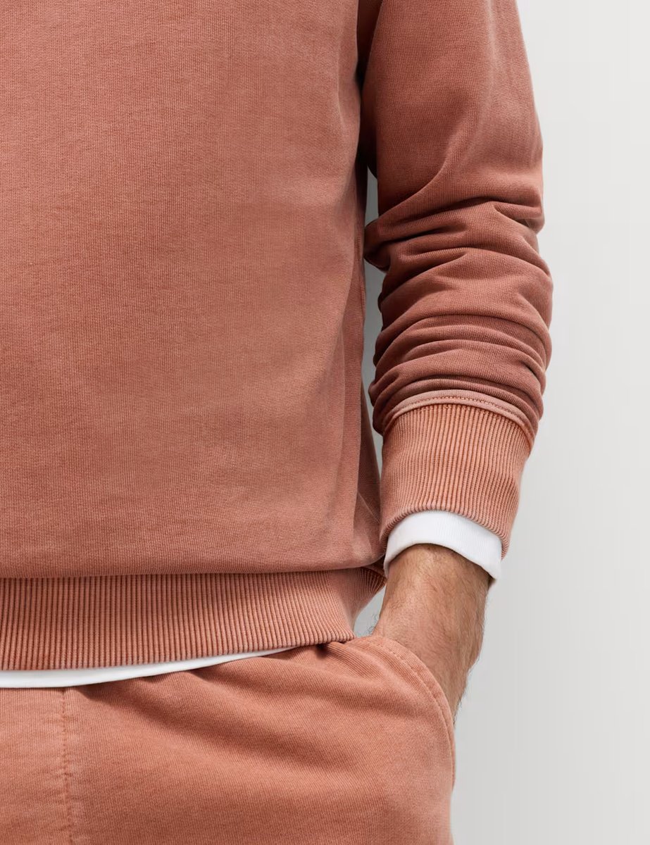 Marks & Spencer M&S Pure Cotton Garment Dye Sweatshirt Rust - 2