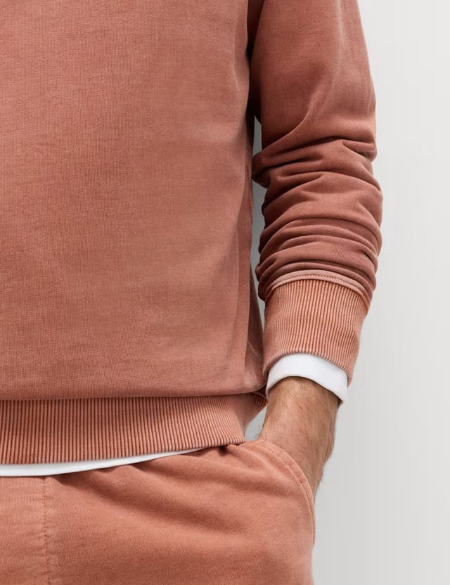 Marks & Spencer M&S Pure Cotton Garment Dye Sweatshirt Rust - 2