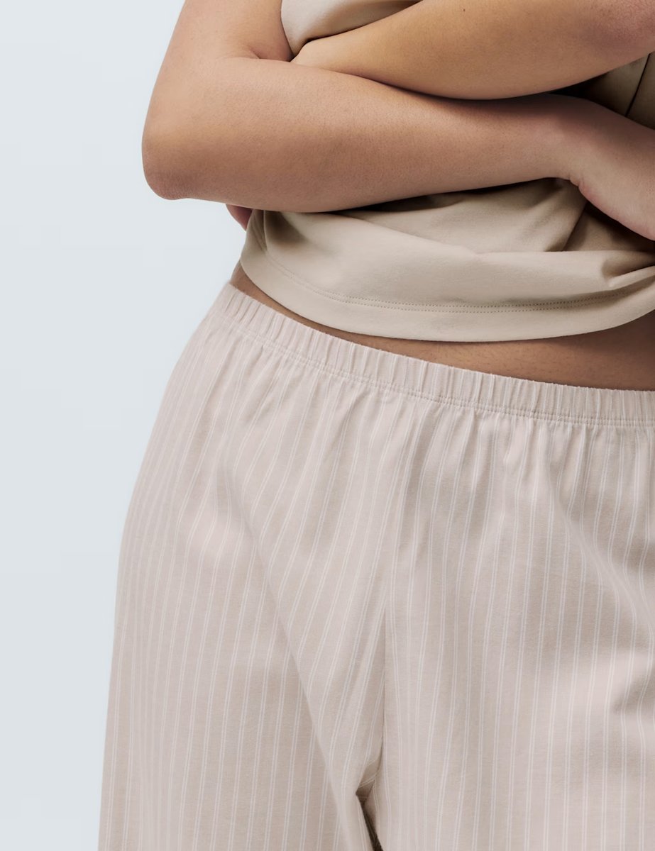 Marks & Spencer M&S Pure Cotton Pyjama Set Neutral - 4