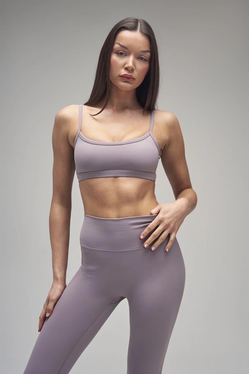 Kaiia Kaiia Sculpt Scoop Neck Bralette in Mauve