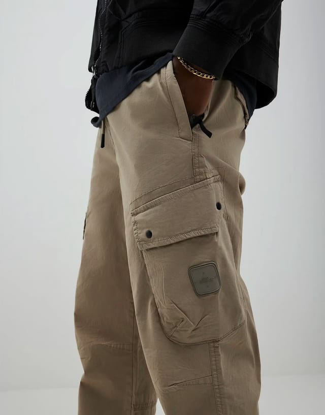 ASOS River Island Beige regular fit cargo trousers in stone - light - 2