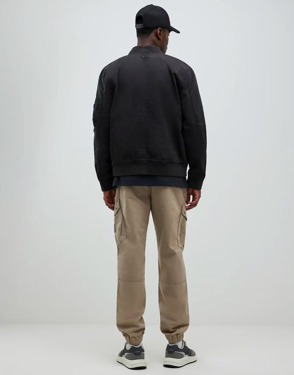 ASOS River Island Beige regular fit cargo trousers in stone - light - 3