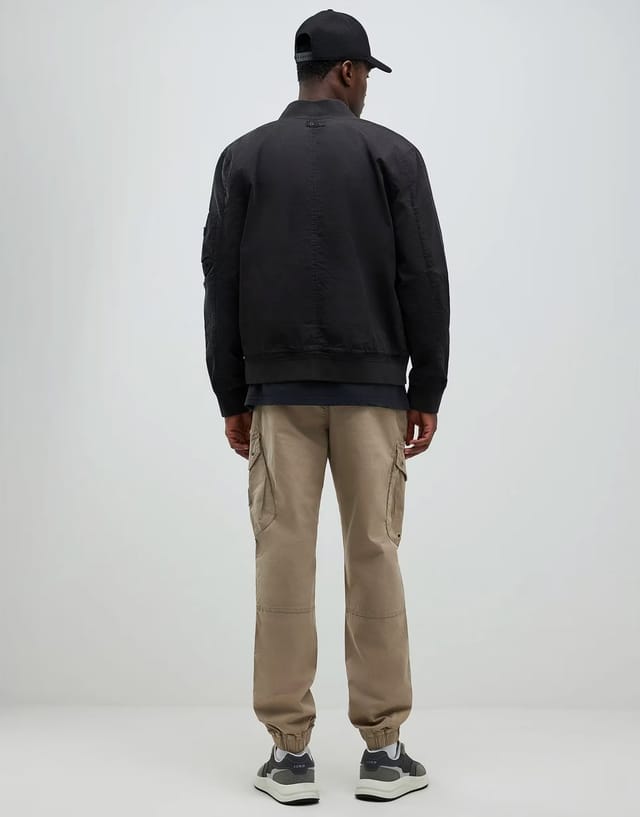ASOS River Island Beige regular fit cargo trousers in stone - light - 3