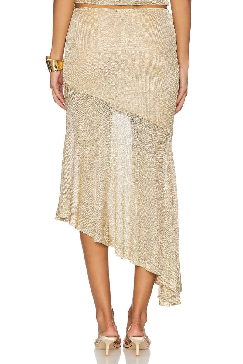 revolve Elaine Flounce Midi Skirt - 4