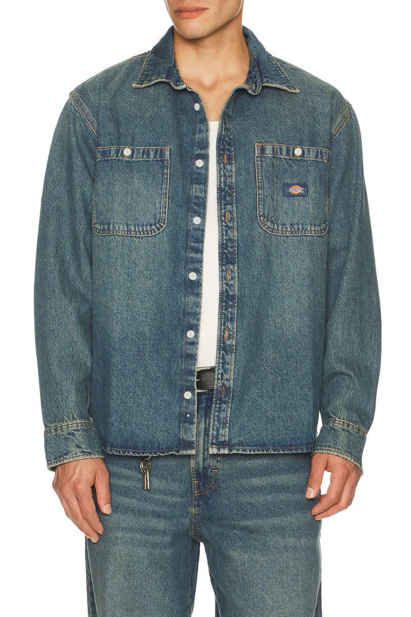 revolve Mechanic Long Sleeve Denim Shirt - 4