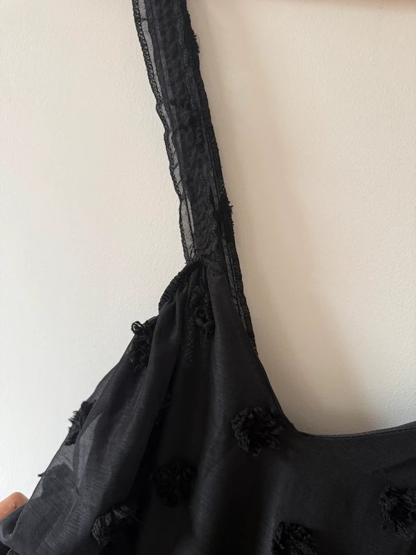 Mango Black Tulle Maxi Dress - 2