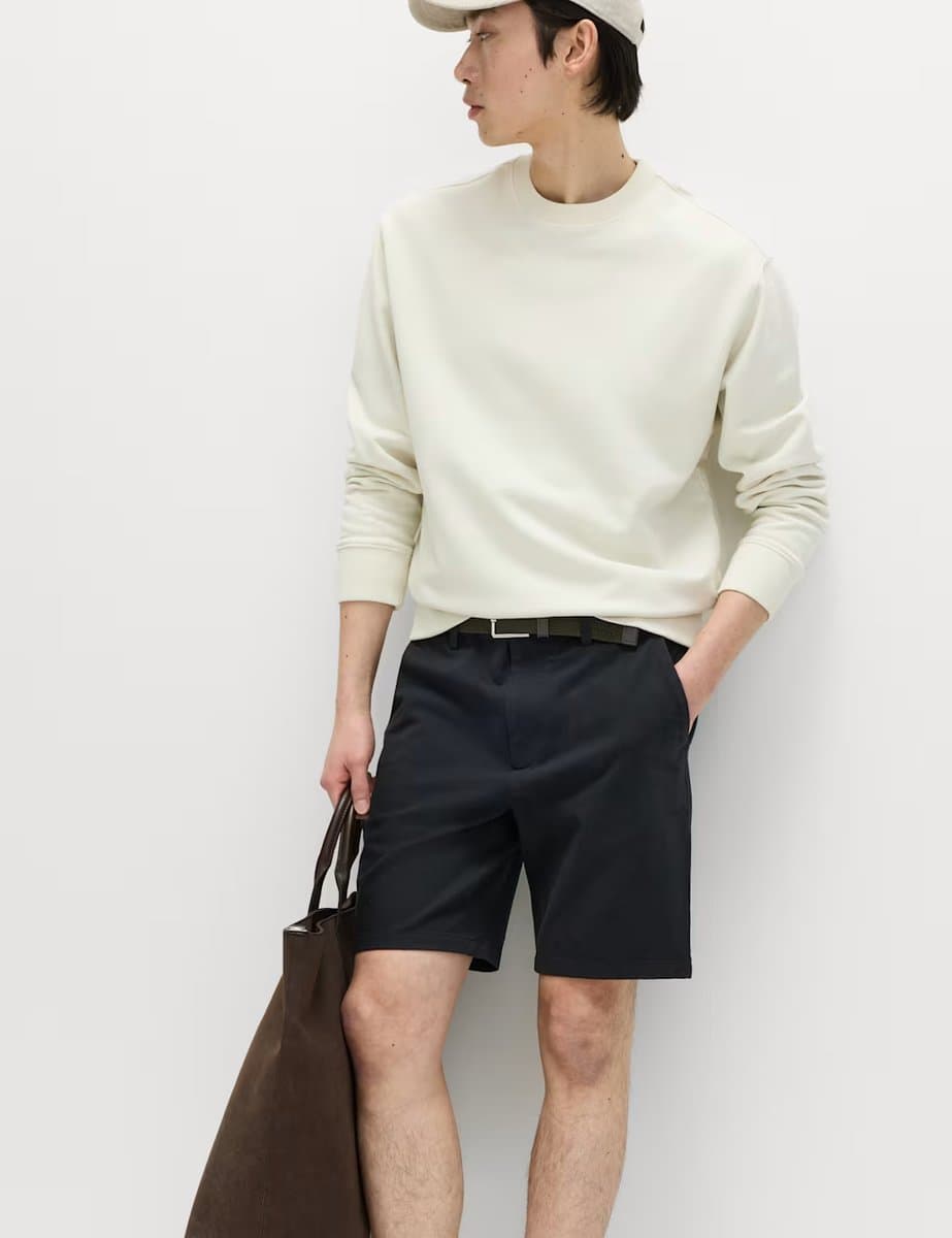 Marks & Spencer M&S Ultimate Stretch Chino Shorts Black
