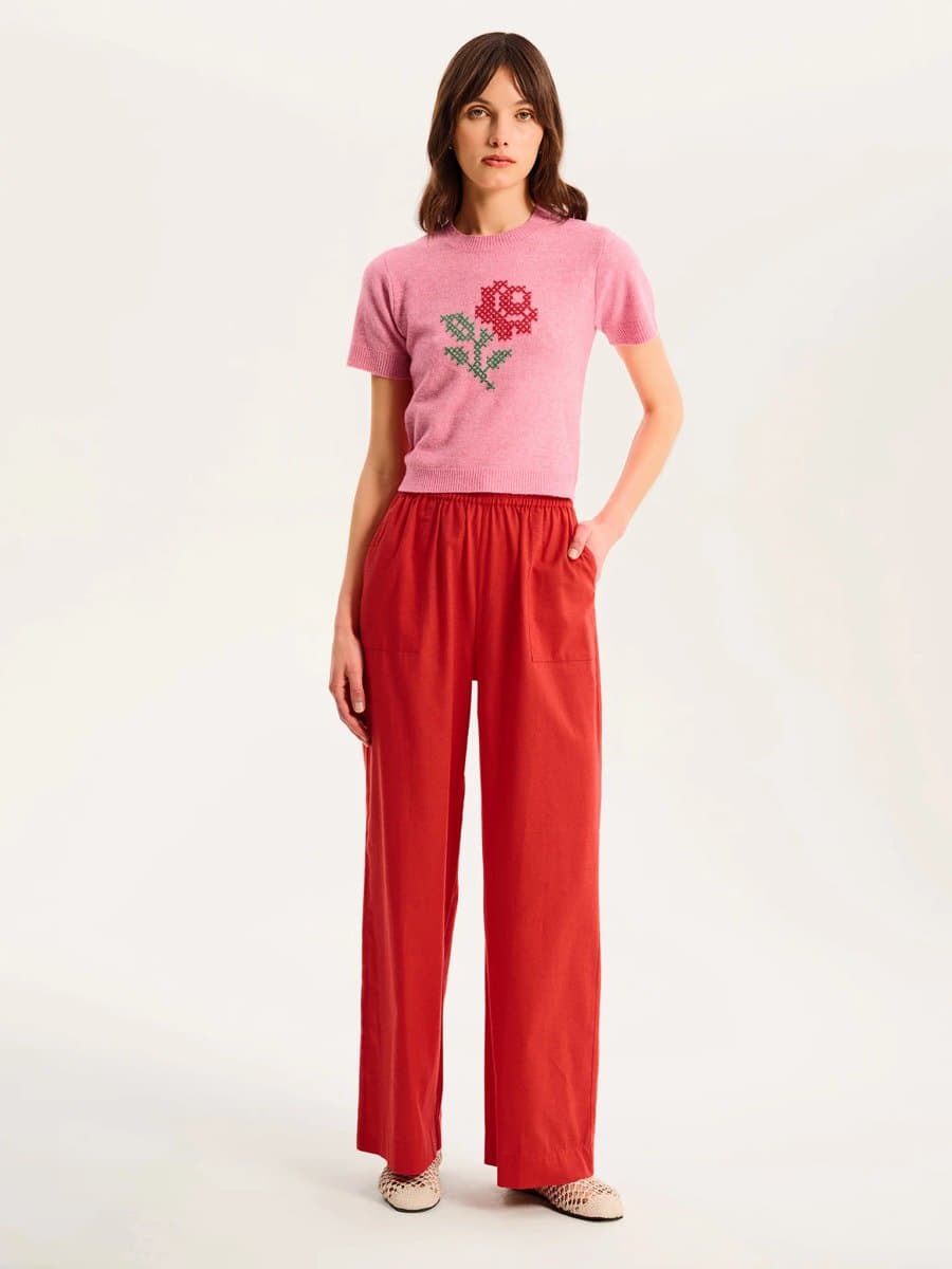 OMNES Lexi Rose Top in Pink
